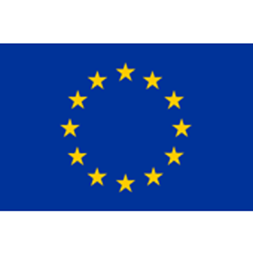 Europaflagge mit gelben Sternen